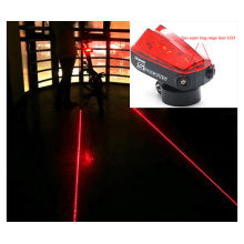 Cycling Bike Bicycle 2 Laser Beam + 5 LED Rear Tail Light 3 Modes Lamp
